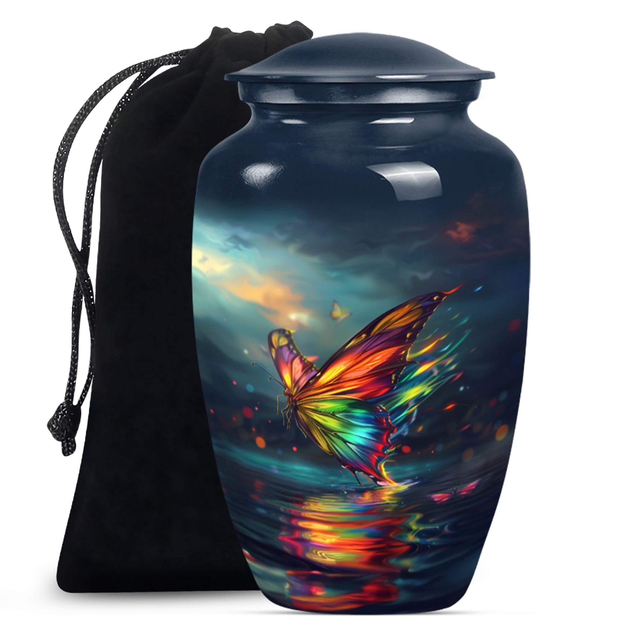 SUBSH Butterfly Urn for Ashes - Urns for Human Ashes Large Adult - Urns for Ashes Adult Male - Cremation Urns for Burial - Cremation Urn Human Ashes - Cremation Memorial (10 INCH Pack of 1)