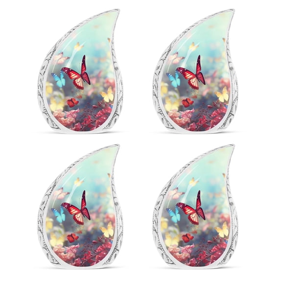 SUBSH Butterfly - Urn For Ashes For Women - Urn For Dad - Funeral Urns For Human Ashes Adult - Pack Of 4 - Cremation Urns For Men - Funeral Urns For Adult Ashes Women