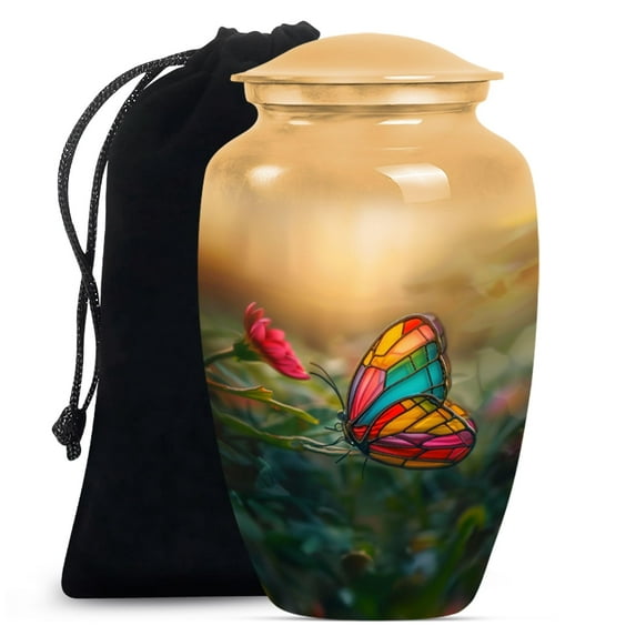 SUBSH Butterfly Urn - Cremation Urn Human Ashes - Companion Urn - Urns for Ashes Adult Female Mom - Decorative Urns - Cremation Urns for Human Ashes Adult Male (10 inch Pack of 1)