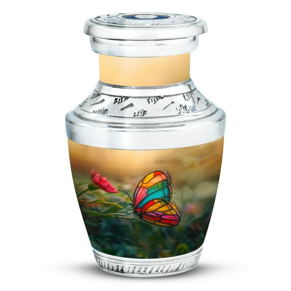 SUBSH Butterfly Urns for Human Ashes - Small Urn for Ashes - Burial Urns for Ashes - Urns for Human Ashes Adult Male Dad - Urns for Ashes Adult Female Mother (3 inch Pack of 1)