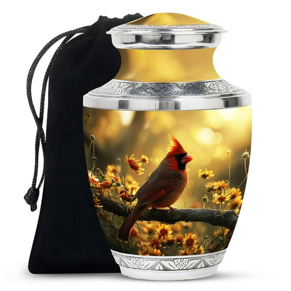 SUBSH Cardinal Bird Urn - Urnas para Cenizas Humanas Adultos - Funeral Cremation Urns for Ashes - Urns for Ashes Adult Male - Cremains Containers (10 inch Pack of 1)