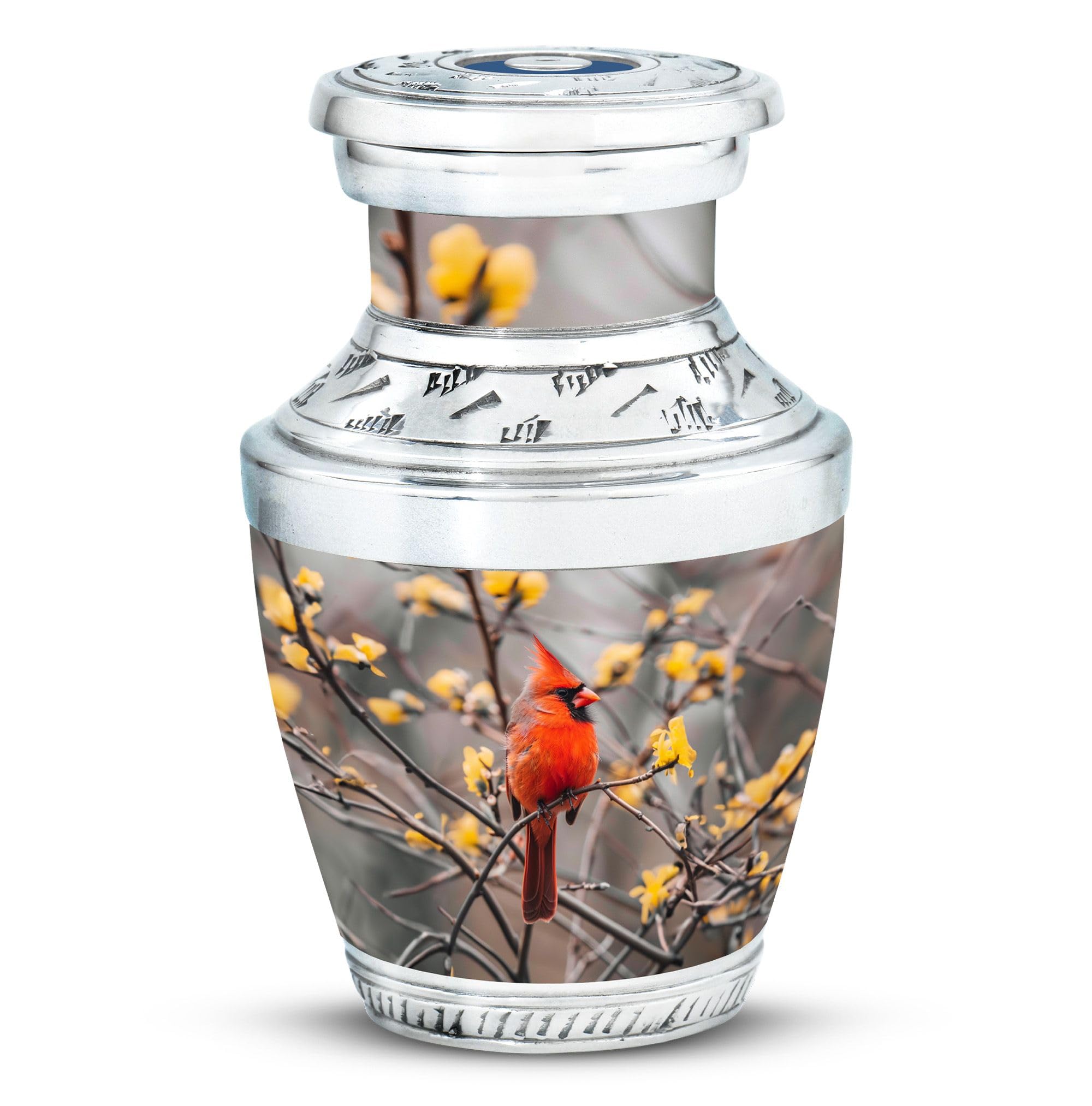 SUBSH Cardinal Urn Small - Small Urns for Human Ashes - Adult Urns for Human Ashes Women - Urn for Adult Male - Urns for Ashes Adult Female Mother (3 inch Pack of 1)