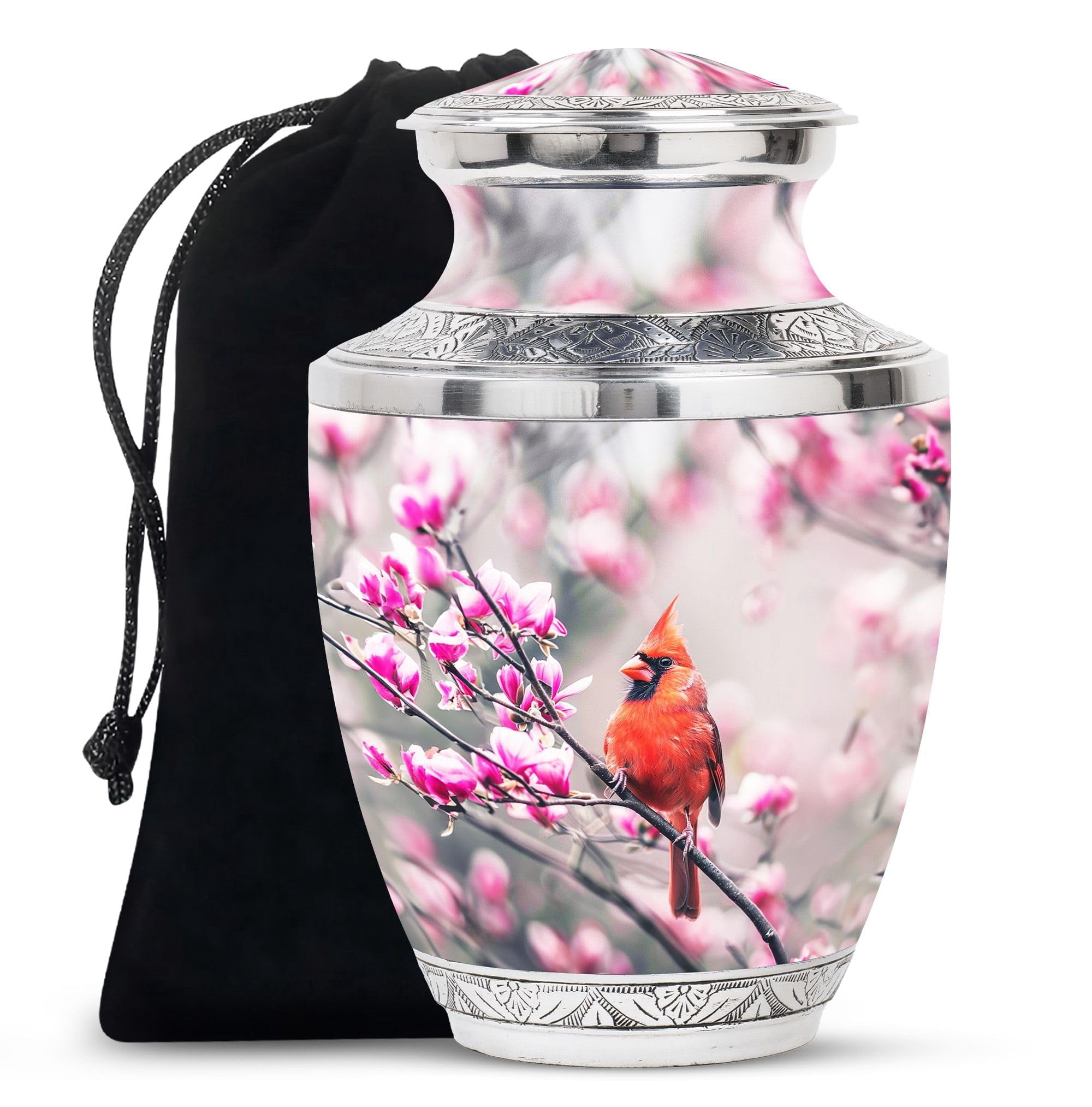 SUBSH Cardinal Urns for Ashes - Urns for Ashes - Urns for Ashes Adult Female Mother - Urns for Human Ashes Adult Male Dad - Cremation Urns for Adult Ashes Women (10 inch Pack of 1)