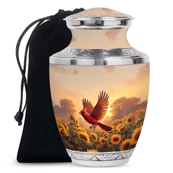 SUBSH - Cardinal Urns for Human Ashes - Cremation Urn for Adults - Memorial Urns - Companion Urn - 10 inch