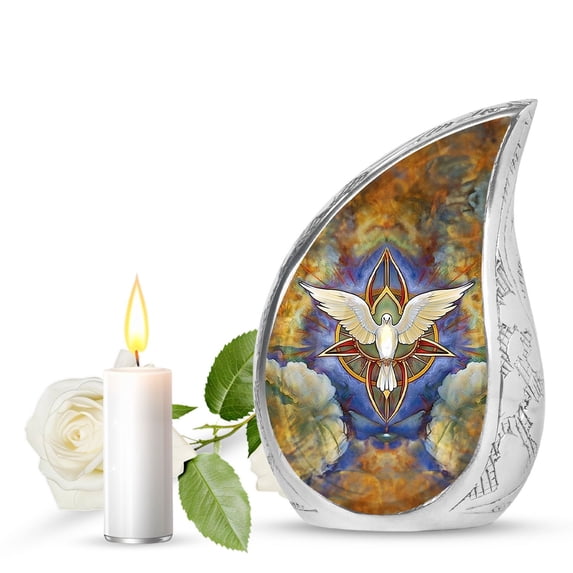 SUBSH Catholic Funeral Urns For Adult Ashes Men - Urns For Women Human Ashes - Small Keepsake Cremation Urns -Pack Of 1- Cremation Urn Keepsake - Urn For Ashes Adult Male - Cremation Urn For Adults