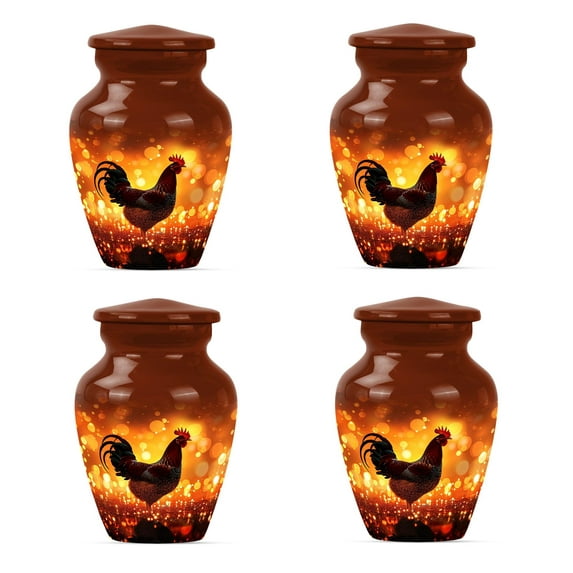 SUBSH Chicken Urn - Cremation Keepsakes for Ashes - Cremation Urns for Men - Cremation Urns for Adult Ashes Women - Ash Holders for Human Ashes - Burial Urns for Ashes (3 inch Pack of 4)