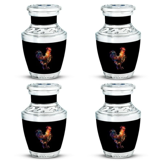 SUBSH Chicken Urn - Small Urn - Decorative Urns - Cremation Memorial - Ashes Urn (3 inch Pack of 4)