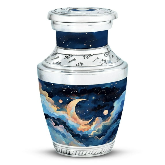 SUBSH Clouds Urn - Mini Urns for Ashes - Burial Urns for Human Ashes Adult Male - Cremation Urns for Adult Ashes Men - Cremation Urns for Adult Ashes Women (3 inch Pack of 1)