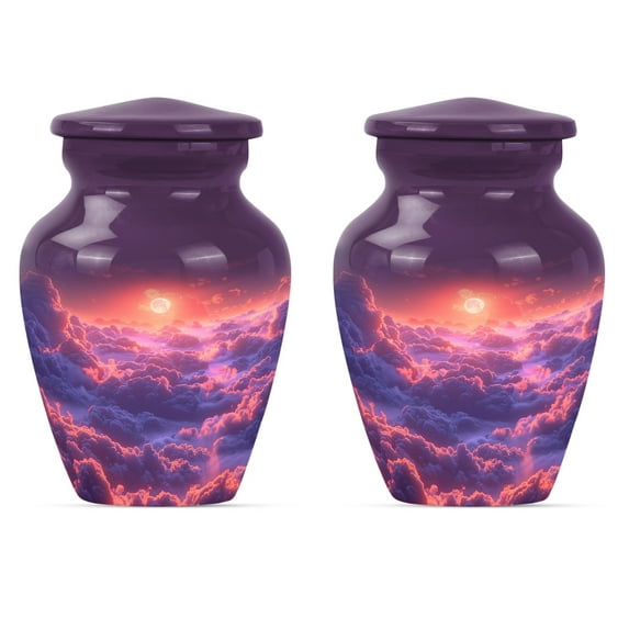 SUBSH Clouds Urn - Small Urns for Human Ashes - Cremation Urns for Adult Ashes Women - Funeral Urns for Human Ashes Adult - Cremation Companion Urns - Ashes Holder (3 inch Pack of 2)