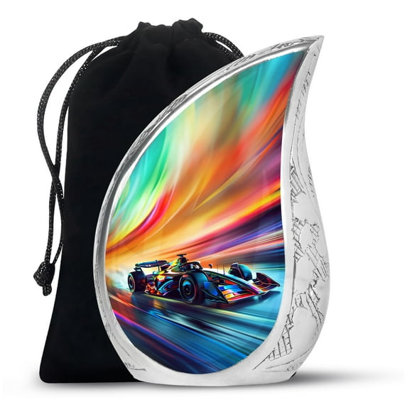 SUBSH Color Swirl Speed Rush - Cremation Urns Large - Funeral Urns For Adult Ashes Women - Urns For Human Ashes Adult Female Mom - 10 Inch - Largeature Urns For Human Ashes Set - Urn For Ashes