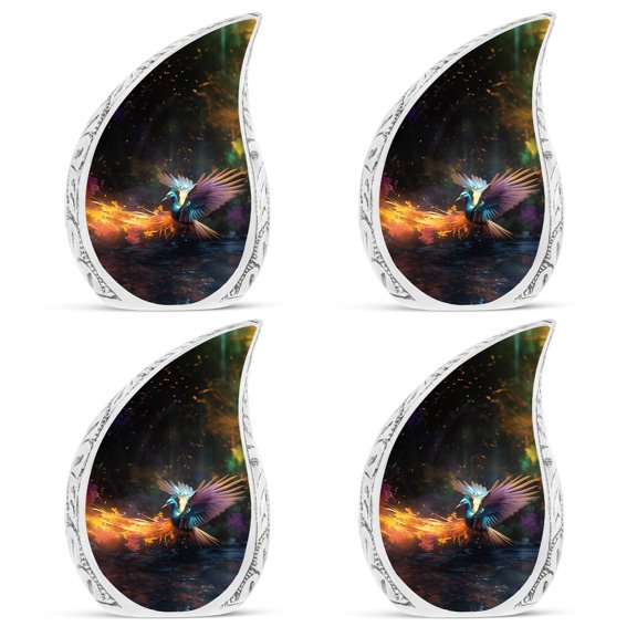 SUBSH Colorfull Swan In River - Cremation Urns For Human Ashes - Urns For Mom - Adult Cremation Urns For Human Ashes - Pack Of 4 - Urns For Human Ashes Husband - Urn For Human Ashes Adult Men