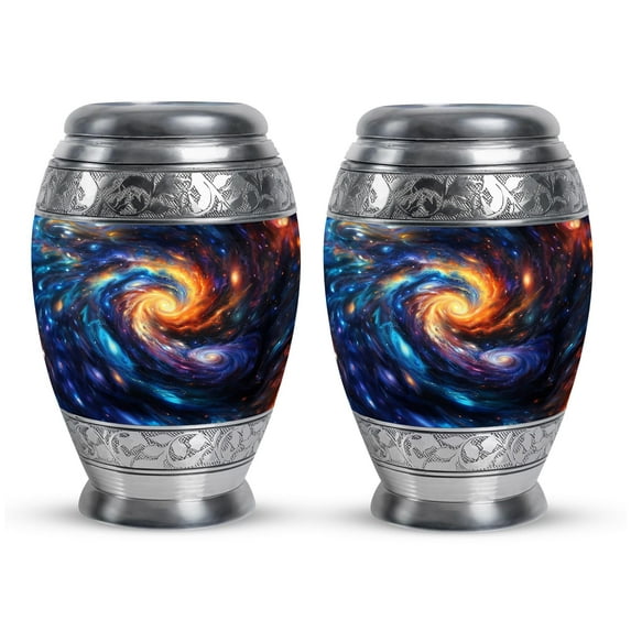 SUBSH Cosmic Galaxy Cremation Urn - Keepsake Urns for Human Ashes Adult - Memorial Urn - Ash Holders for Human Ashes - Burial Urns for Adult Human Ashes - (3 INCH Pack of 2)