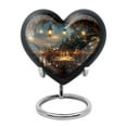 thumbnail image 1 of SUBSH Couples Urn - Heart Keepsake Urn - Ash Holders for Human Ashes - Urns for Human Ashes Adult Female Mom - Cremation Urn Human Ashes - Funeral Urn (Size - 3 inch Pack of 1), 1 of 2