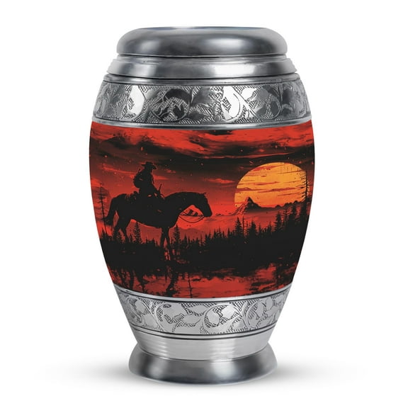 SUBSH Cowboy Urn - Memorial Keepsakes for Ashes - Funeral Urn - Funeral Urns for Adult Ashes Women - Ashes Holder - (3 inch Pack of 1)
