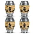 thumbnail image 1 of SUBSH Cowboy Urn - Small Urn - Urns for Ashes Adult Female Mom - Ashes Urn Adult - Funeral Cremation Urns for Ashes - (3 inch Pack of 4), 1 of 2
