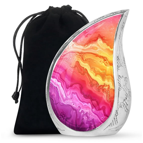 SUBSH Cremation Urn - Urns for Human Ashes Adult Man - Cremation Urn Human Ashes - Large Cremation Urns - Metal Container