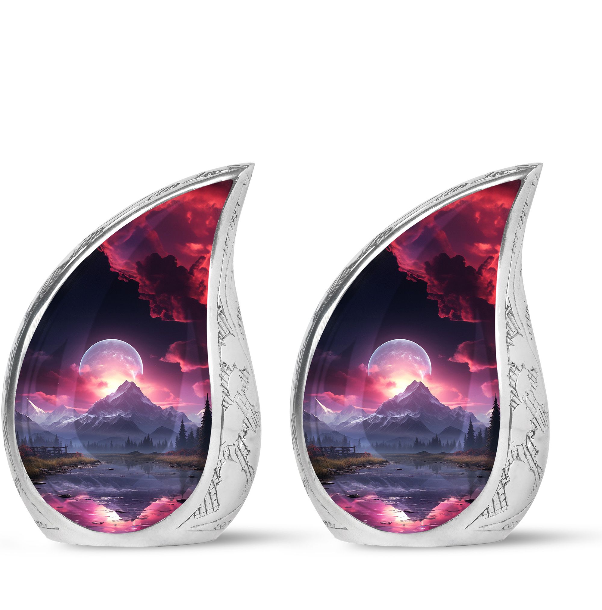 SUBSH Crimson Skies Over The Mountain Valley - Cremation Urns For Men ...