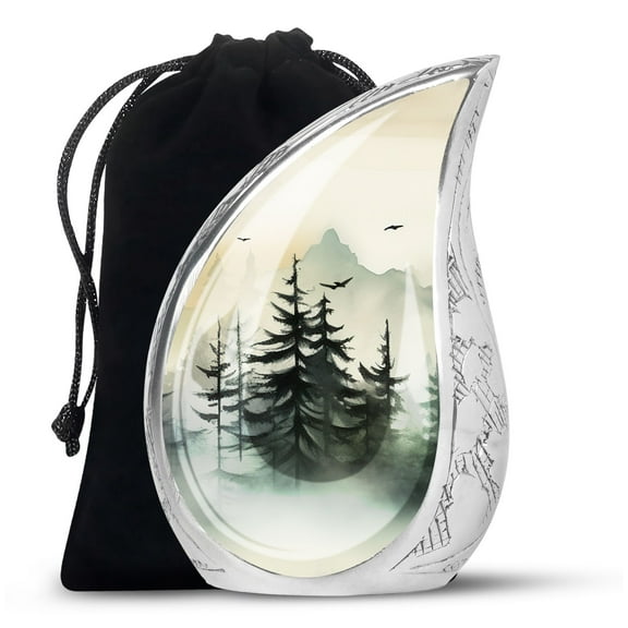 SUBSH Burial Urn - Large Funeral Urns - Urns For Infant Ashes - Urns For Cremation Ashes - Human Remains Urn - Metal Urn For Ashes