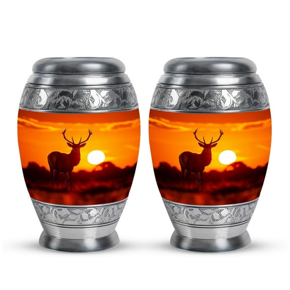 SUBSH Deer Urn for Ashes Adult Male - Mini Urn - Urns for Human Ashes Adult Female - Memorial Urn - Ash Holders for Human Ashes - (3 inch Pack of 2)