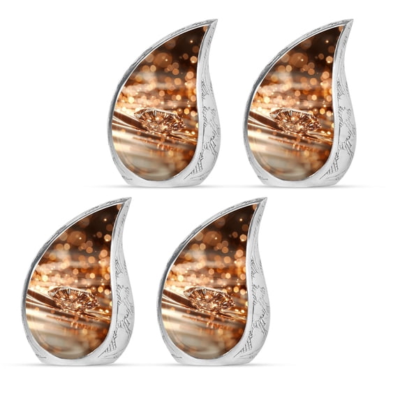 SUBSH Diamond Cremation Urn For Ashes - Funeral Cremation Urns For Ashes - Urn For Mom - Pack Of 4 - Adult Male Urn - Cremation Urns - Funeral Urn Adult Ash Man & Women