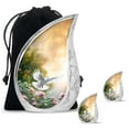 thumbnail image 1 of SUBSH Dove Bird - Urns For Adult Male - Urn Decorations - Small Cremation Urns For Human Ashes - Combo 1 Large & 2 Small - Cremation Urns For Adults - Urns For Woman Human Ashes, 1 of 2