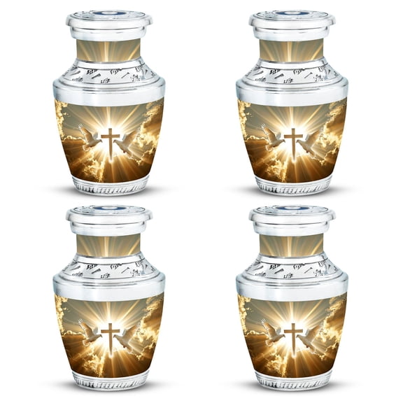 SUBSH Dove Urn - Ashes Keepsake - Cremation Urns for Adult Ashes Women - Ashes Urn Adult - Ash Urns for Humans (3 inch Pack of 4)