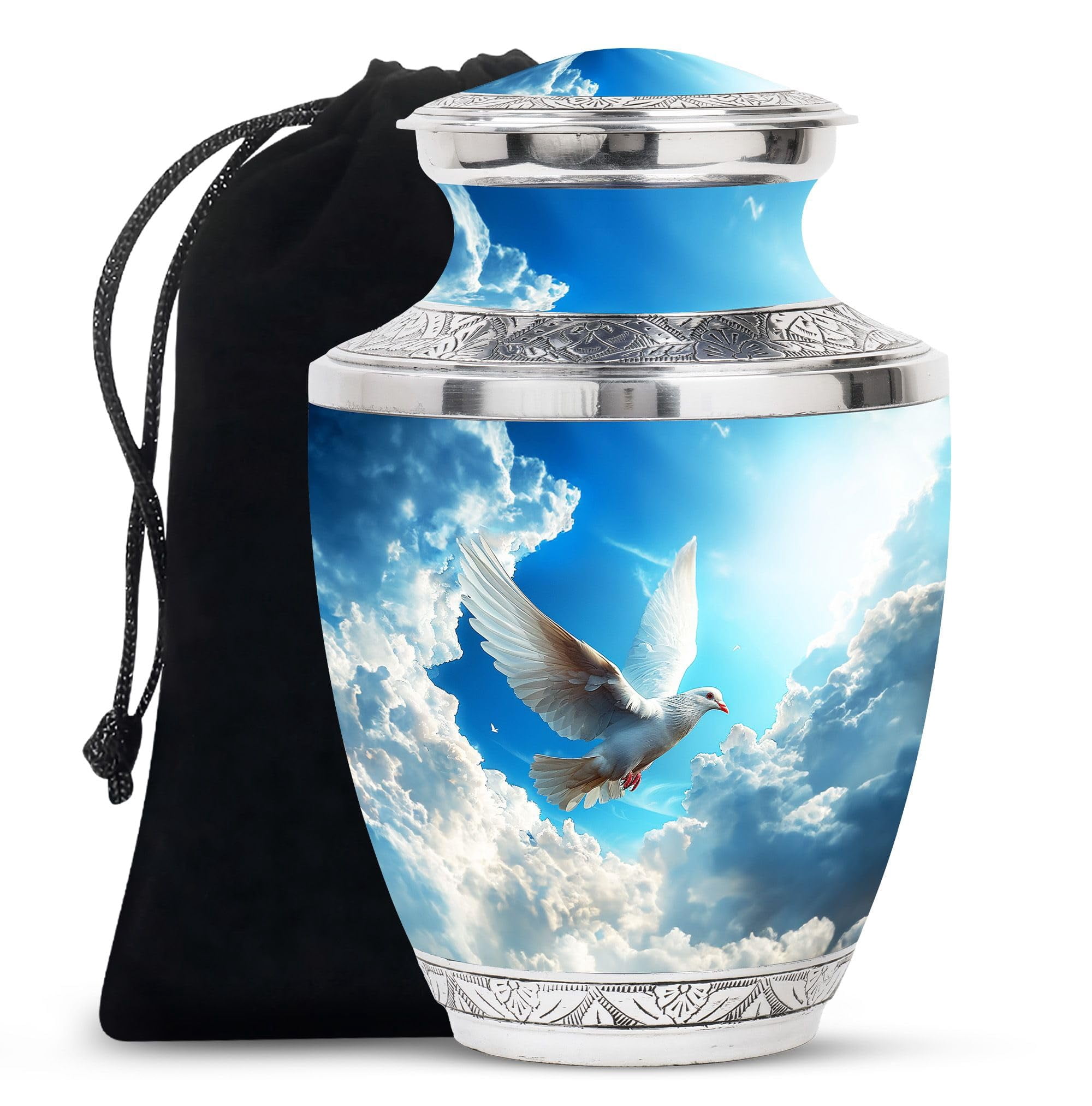 SUBSH Dove Urn - Urnas para Cenizas Humanas Adultos - Cremation Urns for Human Ashes Adult Male - Adult Urns for Human Ashes Women - Adult Urns for Men (10 inch Pack of 1)