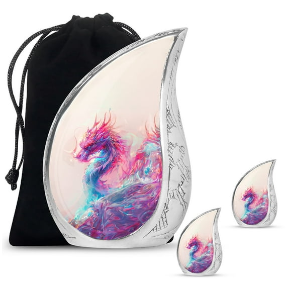 SUBSH Dragon Cremation Keepsakes For Ashes - Urns For Human Ashes Large - Urns For Ashes Keepsake - Combo 1 Large & 2 Small - Urns For Human Ashes Adult For Burial - Cremation Urns For Ashes