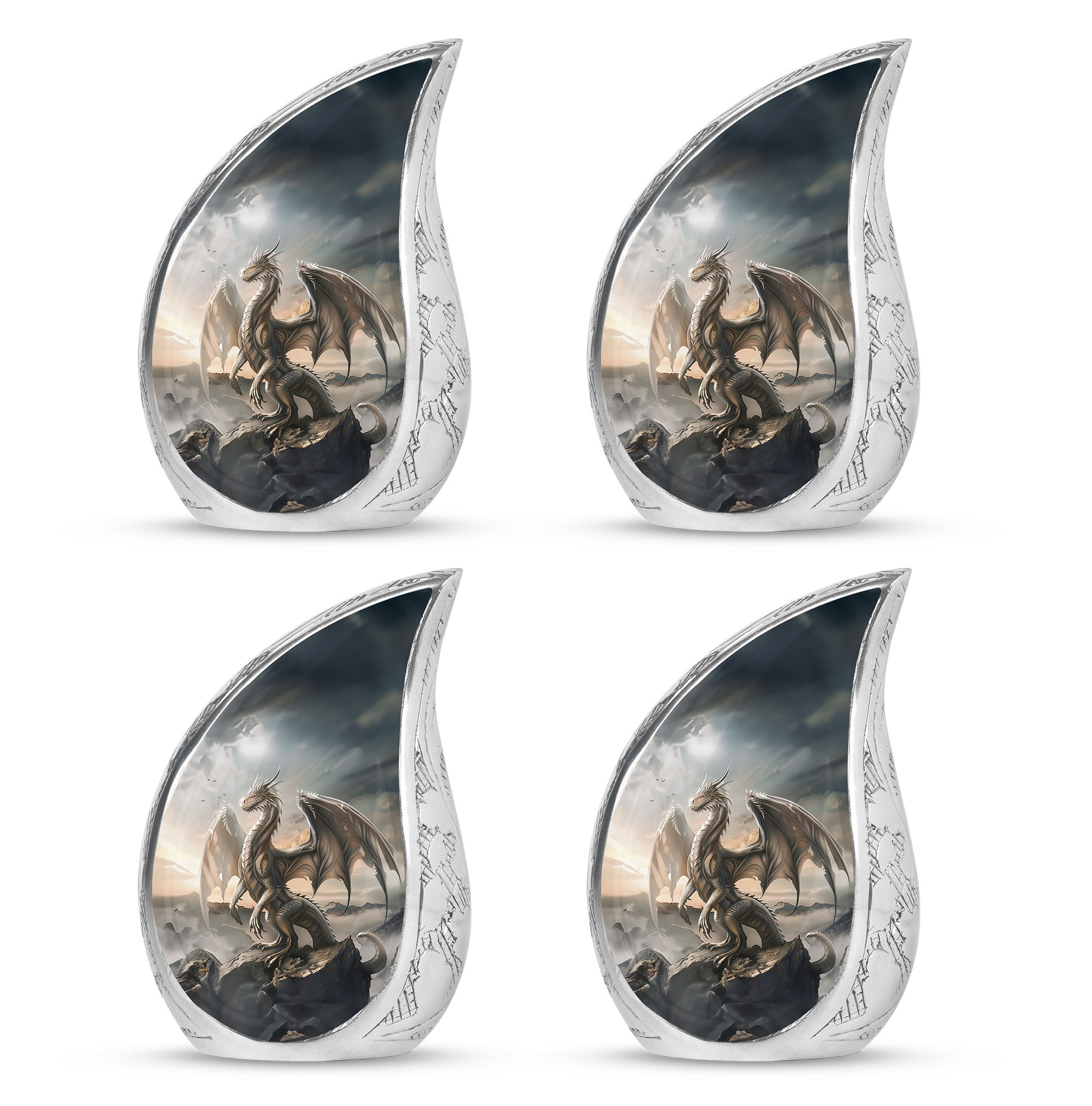 SUBSH Dragon Cremation Urn Human - Urns For Woman Human Ashes - Urns For Human Ashes Small - Pack Of 4 - Urn Human Ashes Small - Cremation Urns For Men - Urn For Ashes For Mom