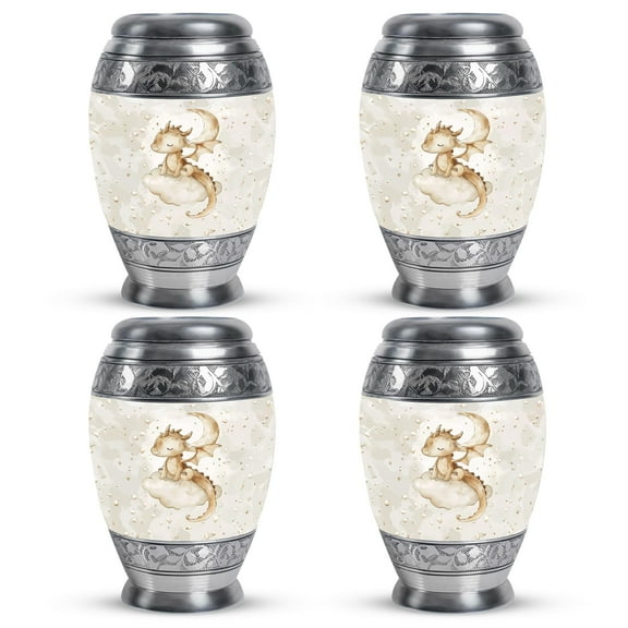 SUBSH Dragon Urn - Small Urns for Human Ashes Keepsake - Urn for Adult Male - Ash Holders for Human Ashes - Funeral Urn Ashes - (3 inch Pack of 4)