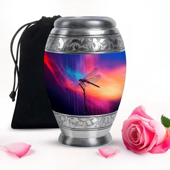 SUBSH Dragonfly Urn - Urn for Mothers Ashes - Artistic Design - Small Urns for Human Ashes Keepsake - Burial Urns - Memorial Gifts (10 inch)