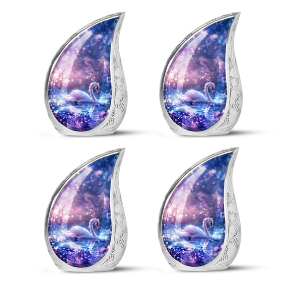 SUBSH Dreamy Swan Nocturne - Urns For Ashes - Urn For Ashes For Women Small - Urns For Women Human Ashes - Pack Of 4 - Urns For Adult Female - Urn For Human Ashes - Small Urns For Human Ashes Adult
