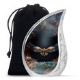 thumbnail image 1 of SUBSH Eagle Spreading Wings Dark Background - Funeral Urns For Adult Ashes Women - Urns For Ashes Adult - Urn Human Ashes Large - 10 Inch - Urns Ashes Adult - Large Urns For Human Ashes, 1 of 2