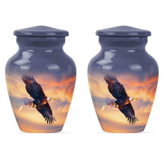 SUBSH Eagle Urns for Human Ashes - Keepsake Urns for Human Ashes - Urn for Human Ashes - Urns for Ashes Adult Female Mom - Adult Urns for Men - Cremation Urns for Ashes (3 inch Pack of 2)