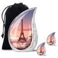 thumbnail image 1 of SUBSH Eiffel Tower Pink View - Urn For Ashes Adult Male - Mens Urns For Human Ashes - Urn For Mom Ashes - Combo 1 Large & 2 Small - Small Urns - Urns For Ashes Adult Male Large, 1 of 2