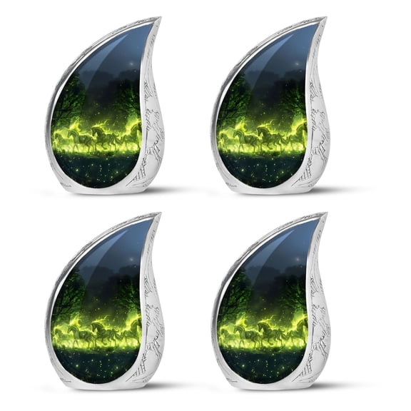 SUBSH Enchanted Forest Equines - Cremation Urns - Memorial Urns - Urn For Son - Pack Of 4 - Small Keepsake Urn For Ashes - Urn For Human Ashes - Cremation Urns - Small Keepsake Urns