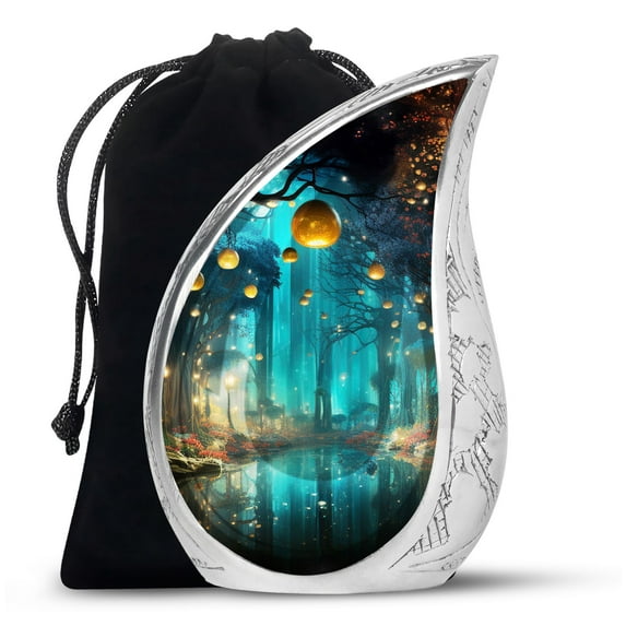 SUBSH Fantasy Forest With Bioluminescence - Urns For Ashes Adult Male - Decorative Urns For Human Ashes - Urns For Dad - 10 Inch - Cremation Urns For Ashes For Women - Urn For Ashes For Women