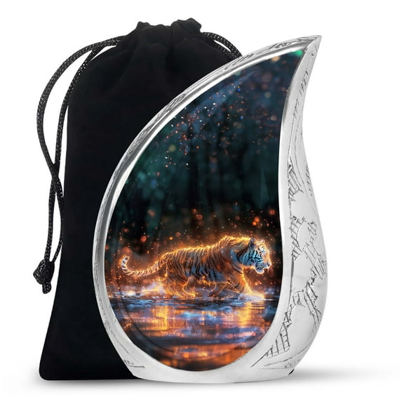 SUBSH Fiery Rain Stride - Adult Urn - Funeral Urns For Adult Ashes Women - Funeral Urns - 10 Inch - Large Adult - Cremation Urns For Women - Cremation Urns For Ashes For Men