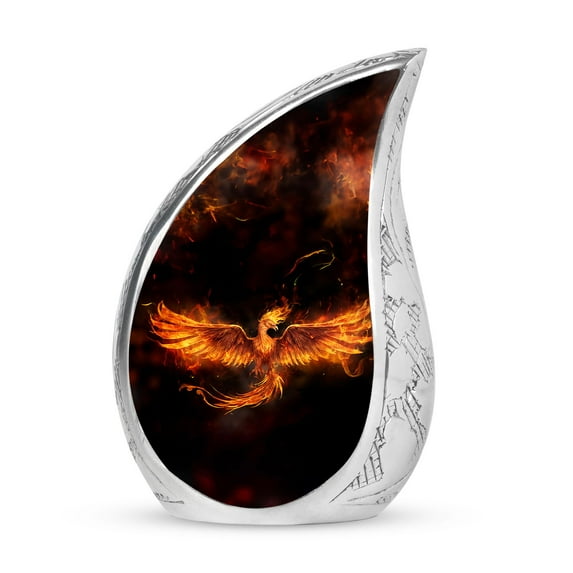 SUBSH Fire Phoenix Spreading Wings - Human Ash Urns - Urns For Burial - Funeral Cremation Urns For Ashes - Pack Of 1 - Cremation Keepsake - Urns For Human Ashes For Mother