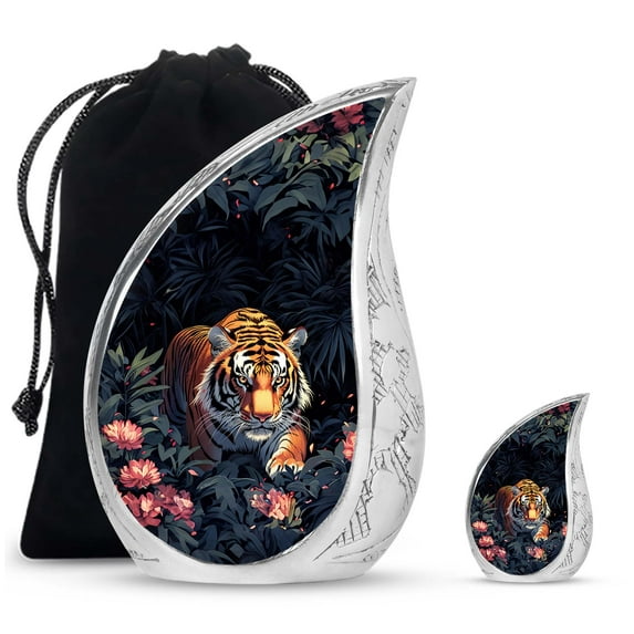 SUBSH Floral Predator - Cremation Urn - Cremation Urns For Human Ashes - Memorial Urns - Combo 1 Large & 1 Small - Small Keepsake Urn For Ashes - Ash Urns For Humans - Cremation Urn Human Ashes