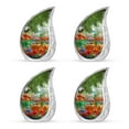 thumbnail image 1 of SUBSH Flowers Urn For Adult Male - Urn For Burial - Urns For Ashes Adult - Pack Of 4 - Urns For Human Ashes Adult For Burial - Ashes Keepsake - Cremation Urn Human, 1 of 2