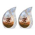 thumbnail image 1 of SUBSH Footboll Keepsake Urns For Human Ashes - Urn For Ashes Adult Male - Urn For Ashes For Women Small - Pack Of 2 - Small Ashes Urn - Urns For Ashes - Funeral Urns, 1 of 1