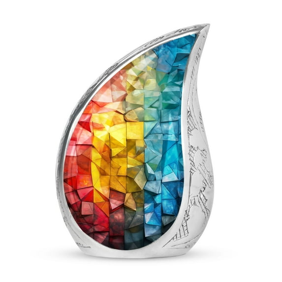 SUBSH Geometric Temperature Gradient - Urns For Adult Male - Urns For Adults Men - Memorial Urns - Pack Of 1 - Small Urns For Ashes Keepsake - Memorial Ashes Urn - Decorative Urns For Ashes