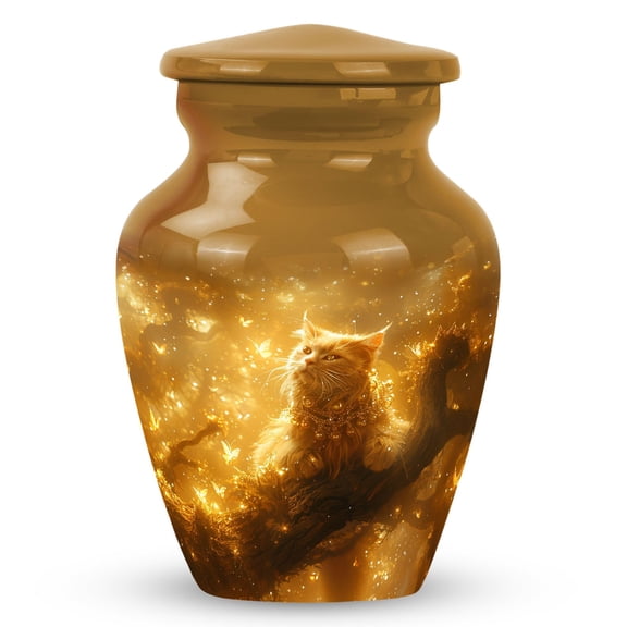 SUBSH Glowing Cat Urns - Little Urns - Human Remains Urns - Cremation Urns for Women - Urn Adult Human - Urns Human Ashes (Size-3inch,1pcs)