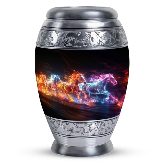 SUBSH Horse Urn for Ashes - Cremation Urn Human Ashes - Ashes Holder - Keepsake Urn - 4 Keepsake Urns - Urns for Human Ashes Dad (Size-3inch,1pcs)