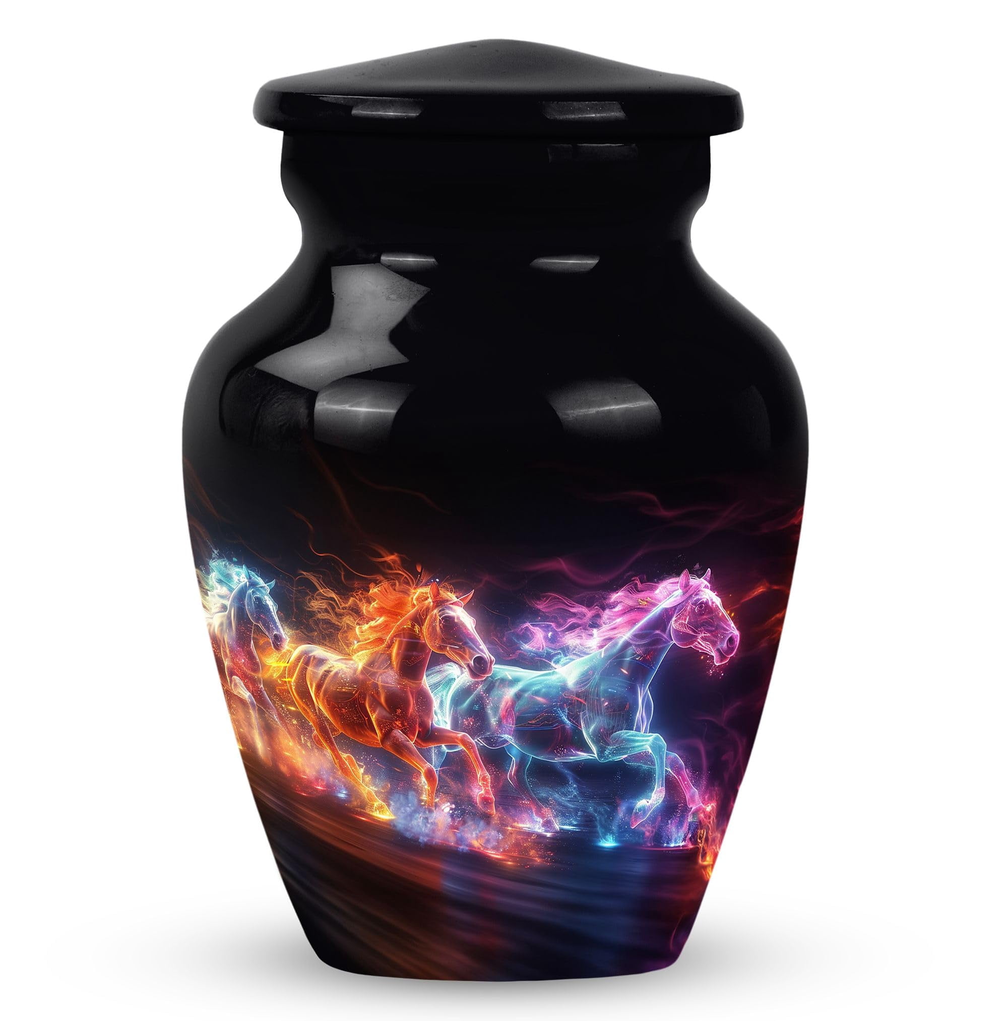 SUBSH Horse Urn for Ashes - Cremation Urns - Cremation Container - Keepsake Urn - 4 Keepsake Urns - Urns for Human Ashes Dad (Size-3inch,1pcs)