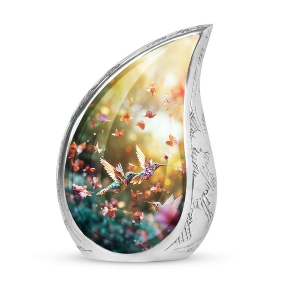 SUBSH Humming Birds Flying Together - Small Keepsake Urns For Human Ashes - Adult Urns For Women - Urn Keepsake - Pack Of 1 - Small Keepsake Urn For Ashes - Urns For Ashes Adult Female