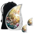 thumbnail image 1 of SUBSH Humming Birds Flying Together - Urn For Ashes For Women - Cremation For Ashes - Urns For Ashes Adult Female Mom - Combo 1 Large & 2 Small - Memorial Urns For Human Ashes Keepsake, 1 of 2