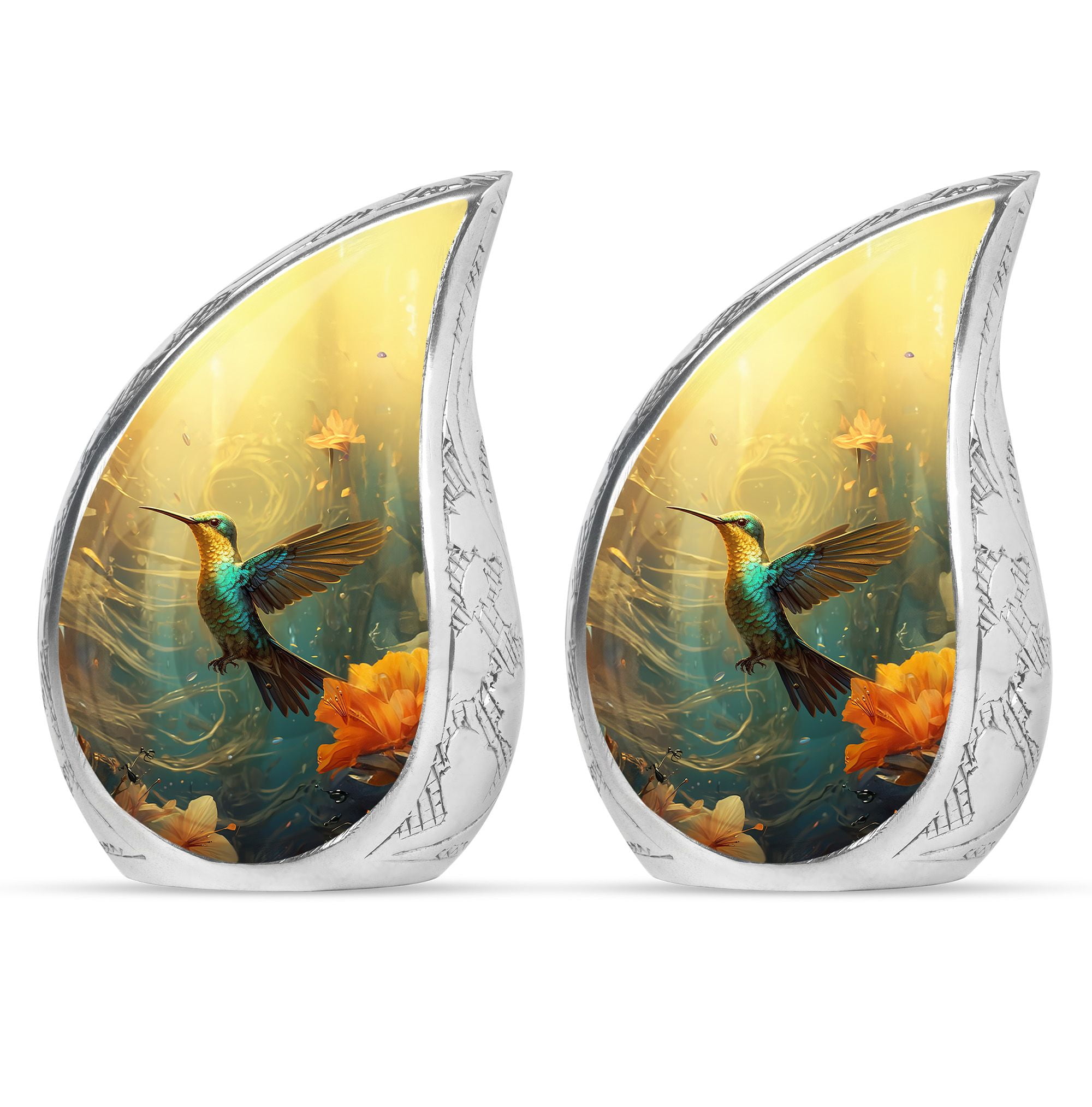 SUBSH Humming Birds Funeral Urns For Adult Ashes Men - Ashes Urns Human - Miniature Urns For Ashes - Pack Of 2 - Ash Urns For Humans - Ashes Keepsake - Small Ashes Keepsake