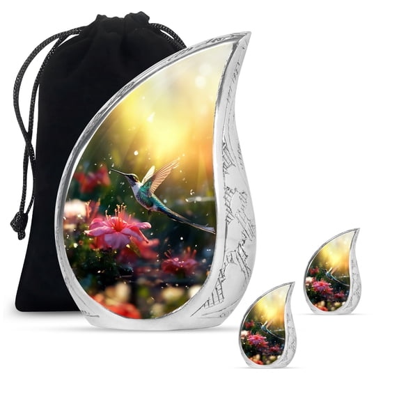 SUBSH Humming Birds Urn For Ashes For Women - Urns For Adult - Urns For Women Human Ashes - Combo 1 Large & 2 Small - Keepsake Urns For Ashes Small - Ashes Keepsake
